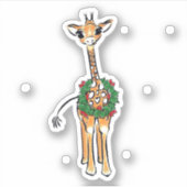 Vakantiedagen Giraffe Sticker (Voorkant)