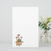 Vakantiedagen Giraffes Briefpapier (Staand voorkant)