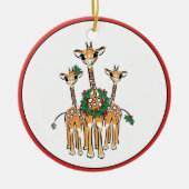 Vakantiedagen Giraffes Keramisch Ornament (Voorkant)