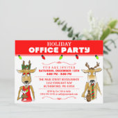 Vakantiedagen Kantoor met Drink Uitnodigen Kaart (Staand voorkant)