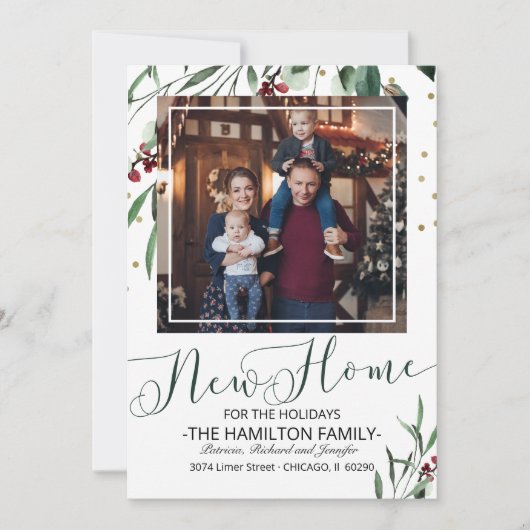 Vakantiedagen kerstbeweging Foto Feestdagenkaart (Voorkant)