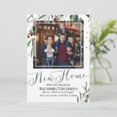 Vakantiedagen kerstbeweging Foto Feestdagenkaart (Staand voorkant)