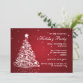 Vakantiedagen kerstboom rood kaart (Staand voorkant)