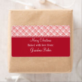 Vakantiedagen kerstlabels, rood etiket (Insitu)