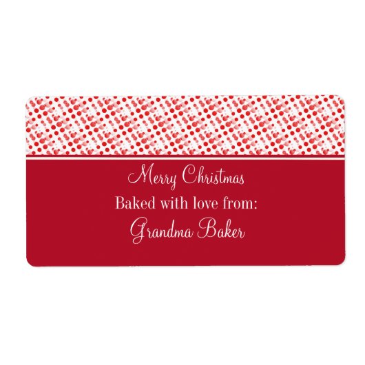 Vakantiedagen kerstlabels, rood etiket (Voorkant)