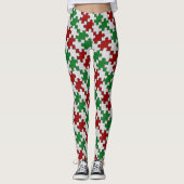 Vakantiedagen Kleuren Jigzaag Leggings (Voorkant)