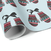 Vakantiedagen Mittens Warm Wasting Wrapping Paper Cadeaupapier (Rol Hoek)