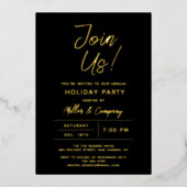 Vakantiedagen Modern Chic Corporate Kerstparty Folie Uitnodiging (Voorkant)