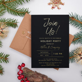 Vakantiedagen Modern Chic Corporate Kerstparty Folie Uitnodiging