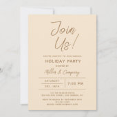 Vakantiedagen Modern Chic Corporate Kerstparty Kaart (Voorkant)