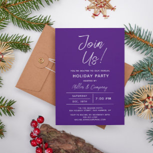 Vakantiedagen Modern Chic Corporate Kerstparty Kaart