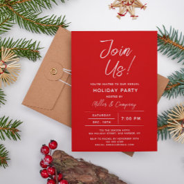Vakantiedagen Modern Chic Corporate Kerstparty Kaart