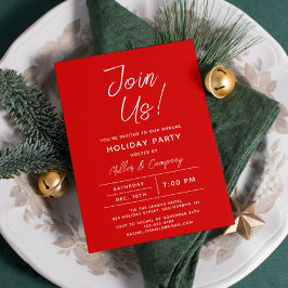 Vakantiedagen Modern Chic Corporate Kerstparty Kaart