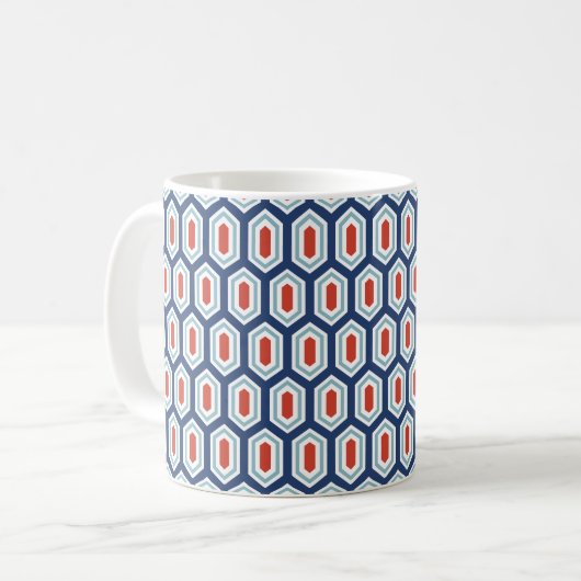 Vakantiedagen Modern Geometric Pattern Coffee Mok (Voorkant links)