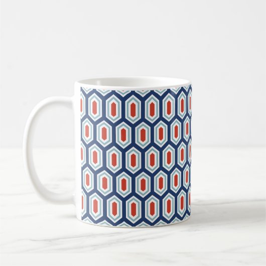 Vakantiedagen Modern Geometric Pattern Coffee Mok (Links)