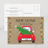 Vakantiedagen Nieuwe Home Rustic Red Truck Briefkaart (Voorkant / Achterkant)