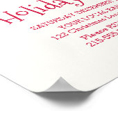 Vakantiedagen Ornament Kantoor kerstfeest uitnodig Poster (Hoek)