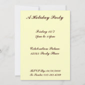 Vakantiedagen Pinecone  Art Custom Invitations Kaart (Achterkant)