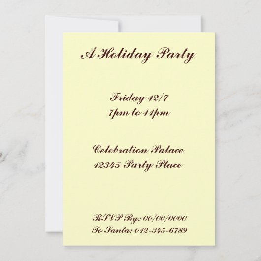 Vakantiedagen Pinecone  Art Custom Invitations Kaart (Achterkant)