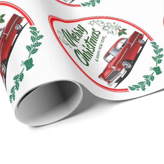 Vakantiedagen Rood 1955 Klassiek autowrak papier (Rol Hoek)