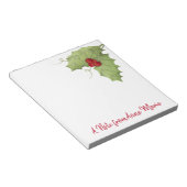 Vakantiedagen Rustige Botanische Kerstmis op maat Notitieblok (Schuin)