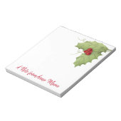 Vakantiedagen Rustige Botanische Kerstmis op maat Notitieblok (Linkerzijde)