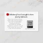 Vakantiedagen Secret Santa Collectie QR-code Visitekaartje (Achterkant)