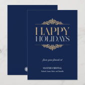 Vakantiedagen Shimmer Business Holiday Kaarten - m (Voorkant / Achterkant)