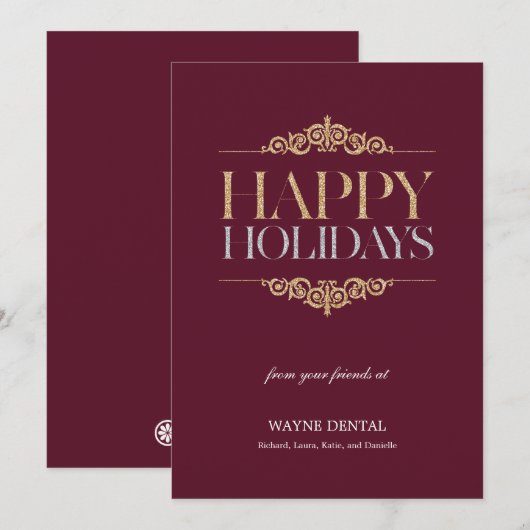 Vakantiedagen Shimmer Business Holiday Kaarten - M (Voorkant / Achterkant)