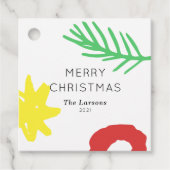 Vakantiedagen Star Cutout Bedankjes Labels (Voorkant)