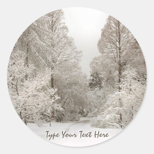 Vakantiedagen Sticker Aangepaste winterbomen Stick (Voorkant)