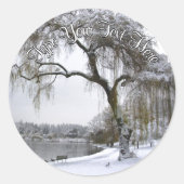 Vakantiedagen Stickers Aangepaste kerstboomSticker (Voorkant)