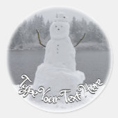 Vakantiedagen Stickers Aangepaste kerstdagen Snowm (Voorkant)