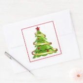 Vakantiedagen Stickers kerstbomen (Envelop)