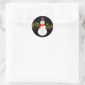 Vakantiedagen-Stickers-Snowman Ronde Sticker (Tas)