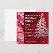 Vakantiedagen Uitnodiging Ruby Red Kerstmis (Voorkant / Achterkant)