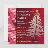 Vakantiedagen Uitnodiging Ruby Red Kerstmis (Voorkant)