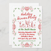 Vakantiedagen uitnodiging voor feestdag (Voorkant / Achterkant)