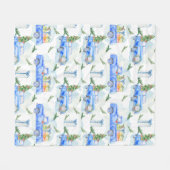 Vakantiedagen  voor kerstmis opruimen vrachtwagen fleece deken (Voorkant (Horizontaal))