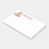 Vakantiedagenbriefjes met Beer na de sluiting Post-it® Notes (Schuin)