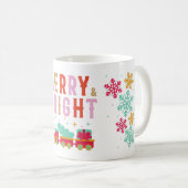 Vakantiedakkerkkoffie Mok "Merry & Bright" (Voorkant rechts)