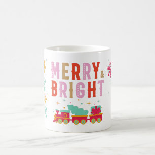 Vakantiedakkerkkoffie Mok "Merry & Bright"