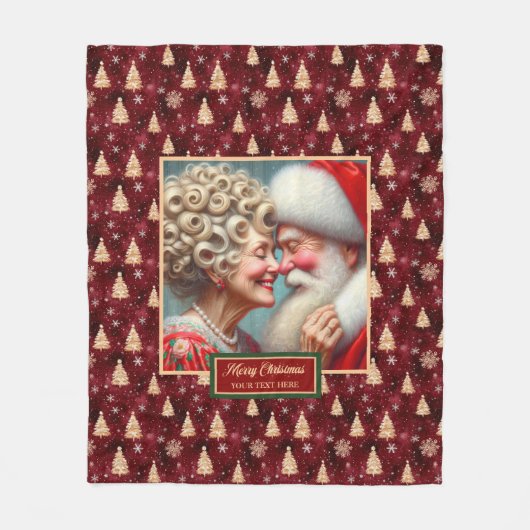  vakantiedeken Gezellige Kerstman Fleece Deken (Voorkant)