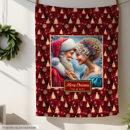 Vakantiedeken  Mr & Mrs Claus Christmas Fleece Deken