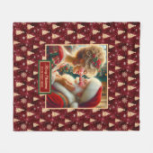 vakantiedeken Mr & Mrs Claus Gezellig cadeau Fleece Deken (Voorkant (Horizontaal))