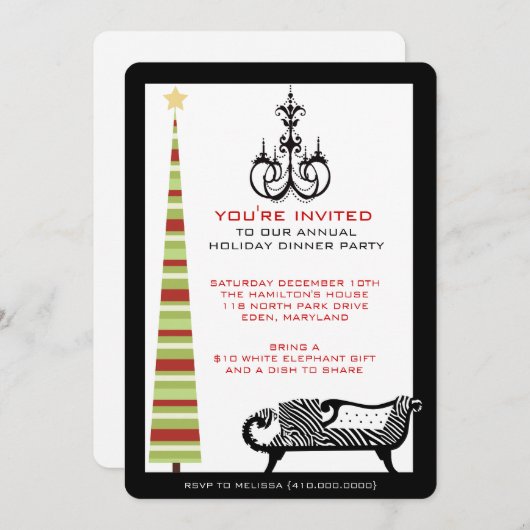 Vakantiedeminnerfeestdagen Kaart (Voorkant / Achterkant)