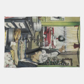  vakantiediner in het Grandma Grandpa House Theedoek (Horizontaal)