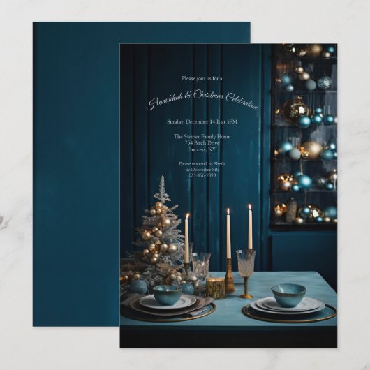 Vakantiediner Kaart (Voorkant / Achterkant)