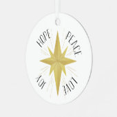 Vakantiedoringster Metalen Ornament (Voorkant links)