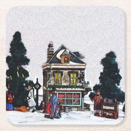 Vakantiedorp Kartonnen Onderzetters (Voorkant)